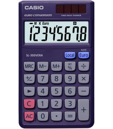 CALCULADORA BOLS.CASIO  8 DIG. SL-300VER