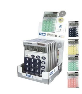 CALCULADORA MESA MILAN 10 DIG.SILVER E/6