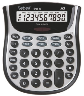 CALCULADORA SOBR.REBELL 10 DIG. ERGO 10