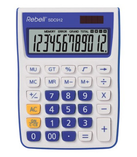 CALCULADORA MESA REBELL 12 DIG. 912 AZUL