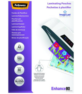 FUNDA PLASTIF. FELLOW. A3 80µ P/100