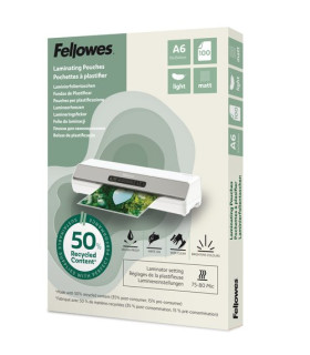 FUNDA PLASTIF. FELLOW. A6 80µ P/100