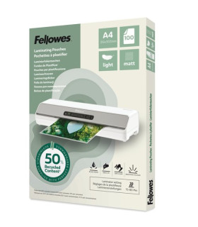 FUNDA PLASTIF. FELLOW. A4 80µ P/100
