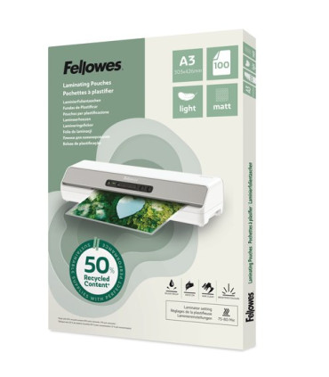 FUNDA PLASTIF. FELLOW. A3 80µ P/100