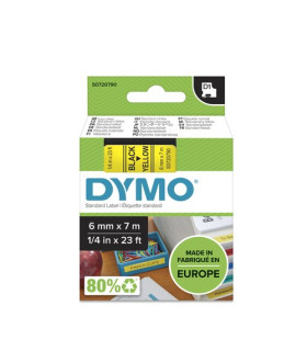 CINTA ROT.DYMO LM D1 7m  6 NEGR.s/AMAR.