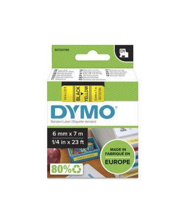 CINTA ROT.DYMO LM D1 7m  6 NEGR.s/AMAR.