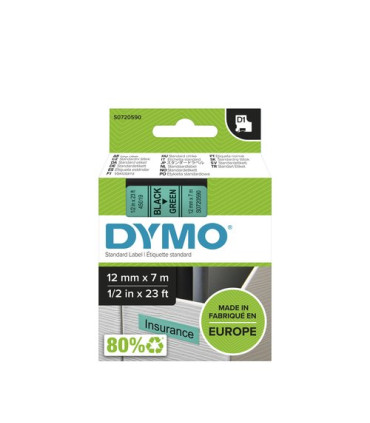 CINTA ROT.DYMO LM D1 7m 12 NEGR.s/VERDE