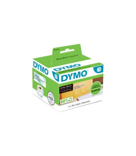 ETIQ.DYMO LW  36x89mm RL.260 PLAST.TRAN.