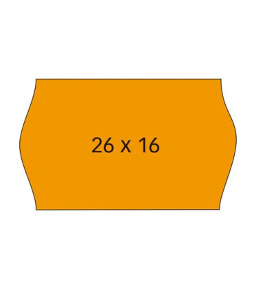 ETIQ.PRECIOS APLI REM.ONDA 26x16 NARANJA