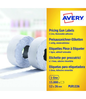 ETIQ.PRECIOS AVERY REM.26x12 BLANCO
