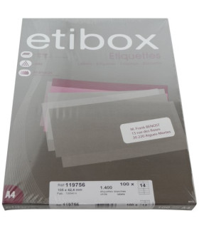 ETIQUETAS ADH.IMPR. ETIBOX A4 BLANCA CAJ