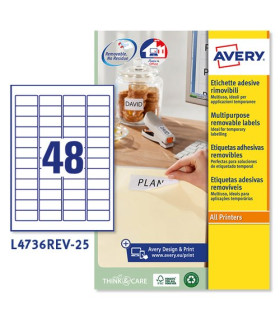 ETIQ.IMP.AVERY L4736REV 25h A4 45,7x21,2