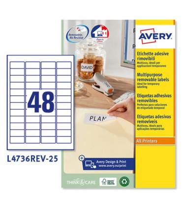 ETIQ.IMP.AVERY L4736REV 25h A4 45,7x21,2